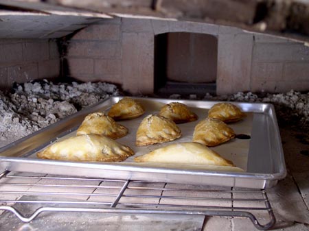 apple pie tarts in oven